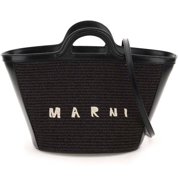 MARNI ブラック スモール TROPICALIA トートバッグ