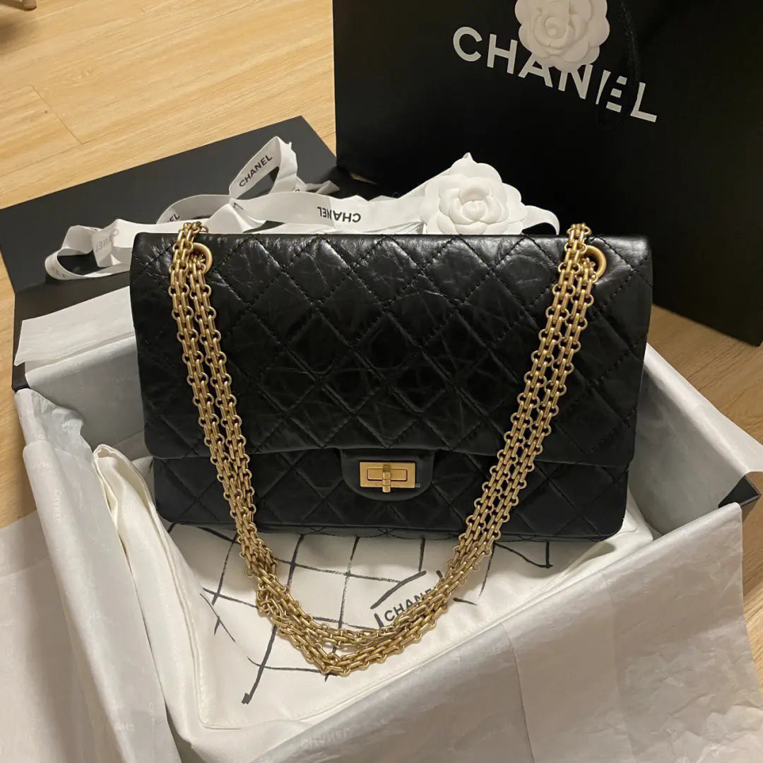 Chanel 2.55L バッグ ブラック