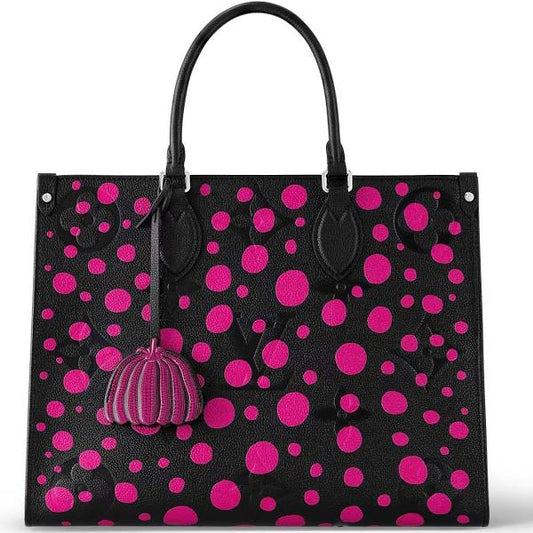 LV x YK Onthego MM 黑色/紫红色