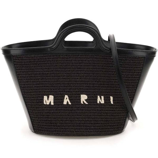 MARNI ブラック スモール TROPICALIA トートバッグ